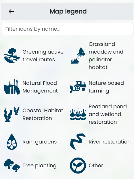 Climate Ready Tayside Green Map icons